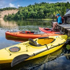 Kayaking the AuSable River near Oscoda, Michigan