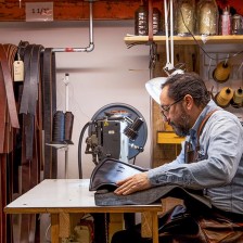 Shopmaker at Orox Leather Co. in Portland, Oregon