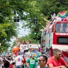The annual Pride Parade in Chicago, Illinois