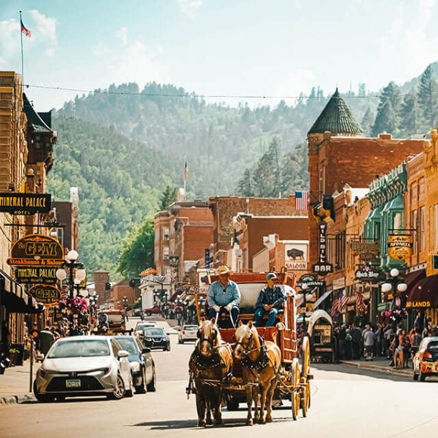 Main Street in historic Deadwood, South Dakota