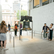 Die Liberty Bell im Independence National Historical Park in Philadelphia, Pennsylvania