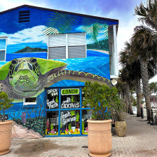 Strolling the scenic sidewalks of Cocoa Beach on the Florida Space Coast