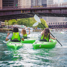 River kayaking in Chicago, Illinois