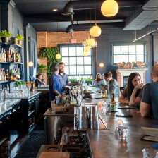 Drinks at the Bluebird Cocktail Room in Baltimore, Maryland