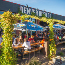 Patio drinks at the Denver Beer Company in Denver, Colorado