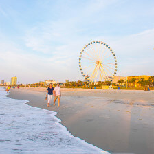SkyWheel Myrtle Beach overlooks the ocean in South Carolina