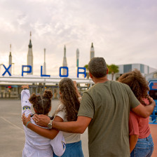 Approaching the Kennedy Space Center in Merritt Island, Florida
