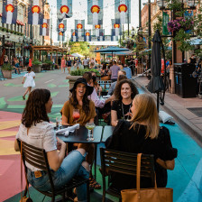 Outdoor dining in vibrant downtown Denver, Colorado