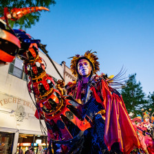 Colorful costumes at the Festival International de Louisiane in Lafayette, Louisiana
