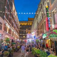 Nightlife on pedestrian-friendly East 4th Street in Cleveland, Ohio