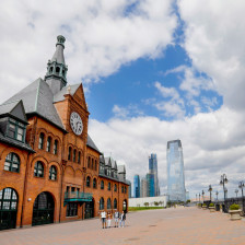 Enjoying historic sites and skyline views at Liberty State Park in Jersey City, New Jersey