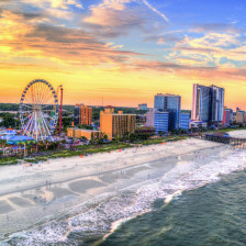 Sunset on the Myrtle Beach, South Carolina, coast
