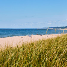 Freshwater waves on Oval Beach in Saugatuck, Michigan